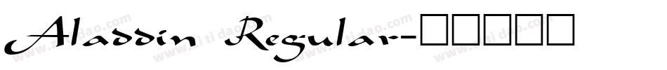 Aladdin Regular字体转换